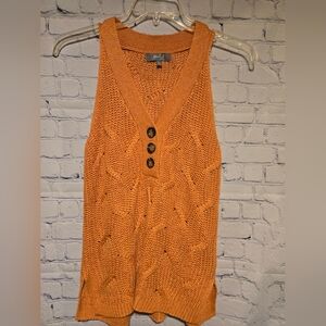 Women's Orange Cable Knit Sweater